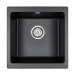 Мойка кварцевая GERA 50, IT-GRANIT, PM104546-BLM, черный металлик, 445х460, подст. мон. Paulmark