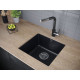 Мойка кварцевая GERA 50, IT-GRANIT, PM104546-BLM, черный металлик, 445х460, подст. мон. Paulmark