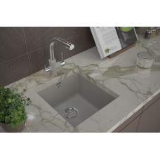 Мойка кварцевая GERA 50, IT-GRANIT, PM104546-GR, серый, 445х460, подст. мон. Paulmark