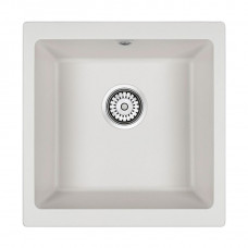 Мойка кварцевая GERA 50, IT-GRANIT, PM104546-WH, белый, 445х460, подст. мон. Paulmark
