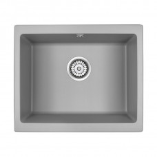 Мойка кварцевая GERA 60, IT-GRANIT, PM205546-GRM, серый металлик, 555х460, подст. мон. Paulmark