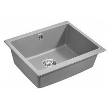 Мойка кварцевая GERA 60, IT-GRANIT, PM205546-GRM, серый металлик, 555х460, подст. мон. Paulmark