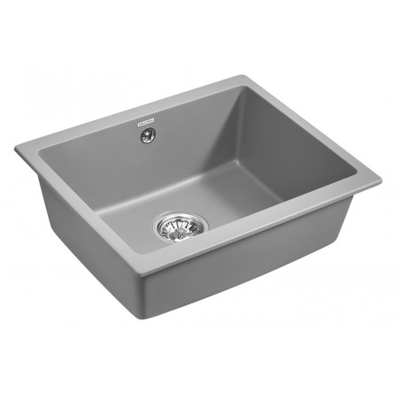 Мойка кварцевая GERA 60, IT-GRANIT, PM205546-GRM, серый металлик, 555х460, подст. мон. Paulmark