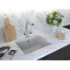 Мойка кварцевая GERA 60, IT-GRANIT, PM205546-GRM, серый металлик, 555х460, подст. мон. Paulmark