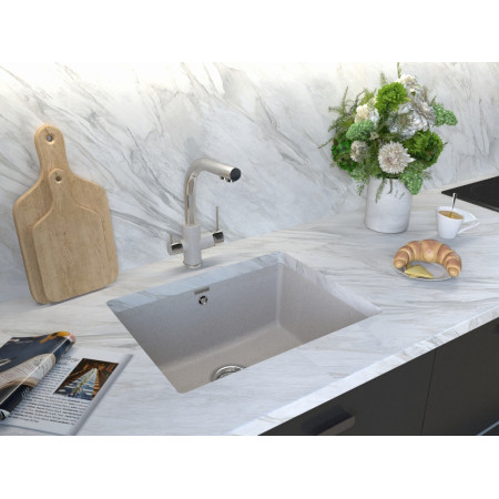 Мойка кварцевая GERA 60, IT-GRANIT, PM205546-WH, белый, 555х460, подст. мон. Paulmark Мойка кварцевая GERA 60, IT-GRANIT, PM205546-WH, белый, 555х460, подст. мон. Paulmark
