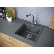 Мойка кварцевая KANTE 50, IT-GRANIT, PM105152-DG, графит, 510х520, Paulmark