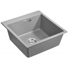 Мойка кварцевая KANTE 50, IT-GRANIT, PM105152-GRM , серый металлик, 510х520, Paulmark