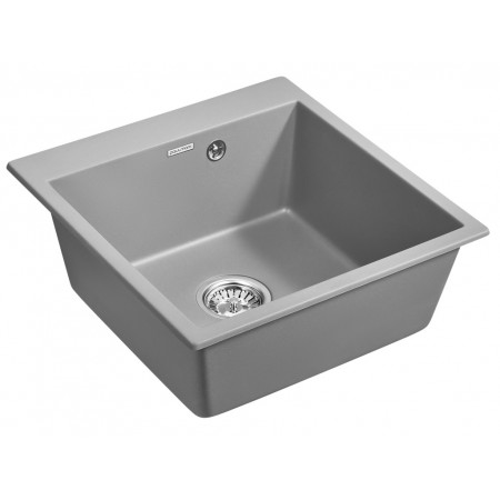 Мойка кварцевая KANTE 50, IT-GRANIT, PM105152-GRM , серый металлик, 510х520, Paulmark