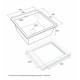 Мойка кварцевая KANTE 50, IT-GRANIT, PM105152-WH , белый, 510х520, Paulmark Мойка кварцевая KANTE 50, IT-GRANIT, PM105152-WH , белый, 510х520, Paulmark