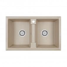 Мойка кварцевая TANDEM 80/2, IT-GRANIT, PM238150-BE, бежевый, 810х500, Paulmark