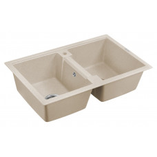 Мойка кварцевая TANDEM 80/2, IT-GRANIT, PM238150-BE, бежевый, 810х500, Paulmark