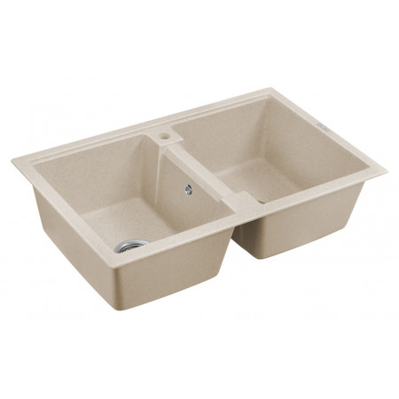 Мойка кварцевая TANDEM 80/2, IT-GRANIT, PM238150-BE, бежевый, 810х500, Paulmark Мойка кварцевая TANDEM 80/2, IT-GRANIT, PM238150-BE, бежевый, 810х500, Paulmark