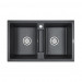 Мойка кварцевая TANDEM 80/2, IT-GRANIT, PM238150-BL, черный, 810х500 мм, Paulmark