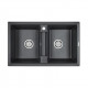 Мойка кварцевая TANDEM 80/2, IT-GRANIT, PM238150-BL, черный, 810х500 мм, Paulmark Мойка кварцевая TANDEM 80/2, IT-GRANIT, PM238150-BL, черный, 810х500 мм, Paulmark