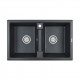 Мойка кварцевая TANDEM 80/2, IT-GRANIT, PM238150-BLM, черный-металлик, 810х500 мм, Paulmark
