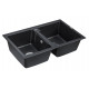 Мойка кварцевая TANDEM 80/2, IT-GRANIT, PM238150-BLM, черный-металлик, 810х500 мм, Paulmark