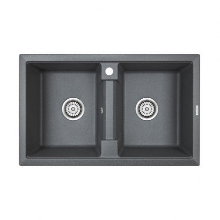 Мойка кварцевая TANDEM 80/2, IT-GRANIT, PM238150-DG, графит, 810х500 мм, Paulmark