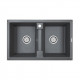 Мойка кварцевая TANDEM 80/2, IT-GRANIT, PM238150-DG, графит, 810х500 мм, Paulmark