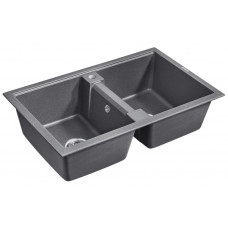 Мойка кварцевая TANDEM 80/2, IT-GRANIT, PM238150-DG, графит, 810х500 мм, Paulmark