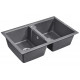 Мойка кварцевая TANDEM 80/2, IT-GRANIT, PM238150-DG, графит, 810х500 мм, Paulmark
