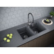 Мойка кварцевая TANDEM 80/2, IT-GRANIT, PM238150-DG, графит, 810х500 мм, Paulmark
