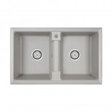 Мойка кварцевая TANDEM 80/2, IT-GRANIT, PM238150-GR, серый, 810х500 мм, Paulmark