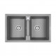Мойка кварцевая TANDEM 80/2, IT-GRANIT, PM238150-GRM, серый металлик, 810х500 мм, Paulmark