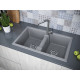 Мойка кварцевая TANDEM 80/2, IT-GRANIT, PM238150-GRM, серый металлик, 810х500 мм, Paulmark