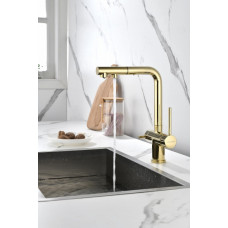 Смеситель для кухни SERPENTINE, золото, Se213222-G, Paulmark