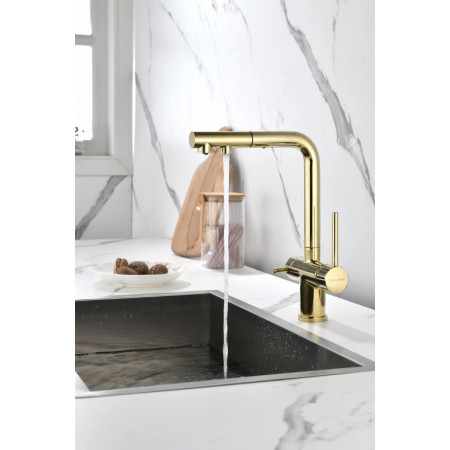 Смеситель для кухни SERPENTINE, золото, Se213222-G, Paulmark Смеситель для кухни SERPENTINE, золото, Se213222-G, Paulmark