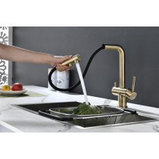 Смеситель для кухни SERPENTINE, бронза, Se213222-BR, Paulmark