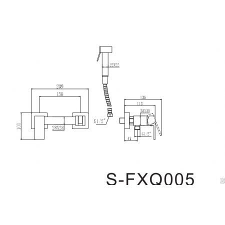Гигиенический душ бронза S-FXQ005C Savol Гигиенический душ бронза S-FXQ005C Savol