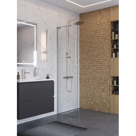 Душевая перегородка BelBagno UNO-L-1-TB-70-C-Cr профиль хром, стекло прозрачное Душевая перегородка BelBagno UNO-L-1-TB-70-C-Cr профиль хром, стекло прозрачное