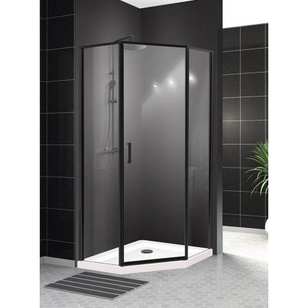 Душевой уголок BelBagno UNO-195-P-1-90-C-NERO Душевой уголок BelBagno UNO-195-P-1-90-C-NERO