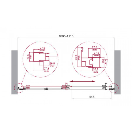 Дверь в проём BelBagno LUCE-BF-1-110-C-Cr Дверь в проём BelBagno LUCE-BF-1-110-C-Cr