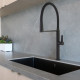 Смеситель для кухни с магнитным держателем и гибким изливом KITCHEN MAGNET 388801MCNM чёрный