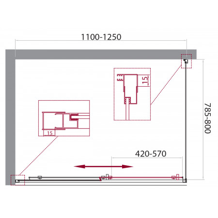 Душевой уголок BelBagno UNIQUE-AH-1-110/125-80-C-Cr Душевой уголок BelBagno UNIQUE-AH-1-110/125-80-C-Cr
