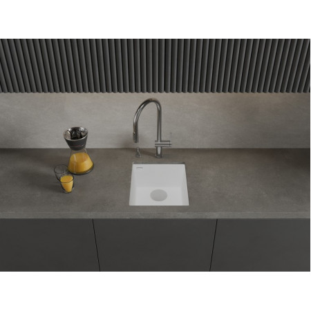 RIVELATO Мойка STRIA 4134 1-чаш 410*435 Bianco latte арт.SR-4134 Bianco latte