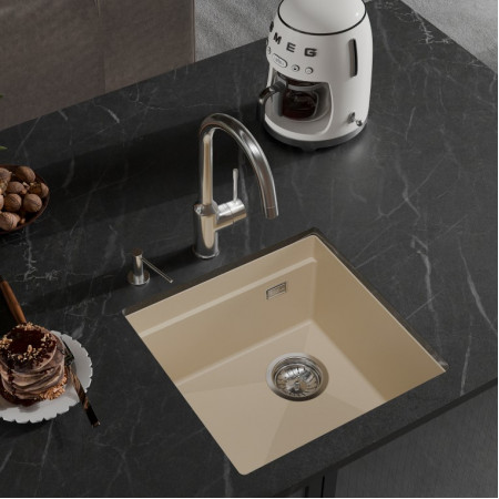 RIVELATO Мойка LINO 454-R 1-чаш 450*440 beige scuro арт.LN-454-R beige scuro