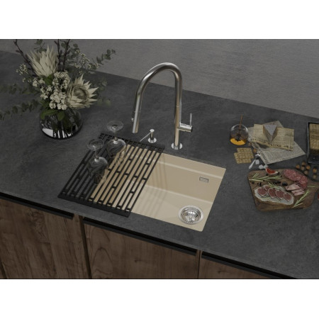 RIVELATO Мойка LINO 554-R 1-чаш 550*440 beige scuro арт.LN-554-R beige scuro