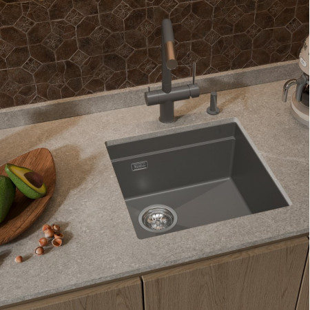 RIVELATO Мойка LINO 454-L 1-чаш 450*440 grigio metallizzatoato арт.LN-454-L grigio metallizzato