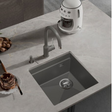 RIVELATO Мойка LINO 454-R 1-чаш 450*440 grigio metallizzatoato арт.LN-454-R grigio metallizzato