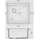 RIVELATO Мойка LINO 454-L 1-чаш 450*440 antracite арт.LN-454-L antracite