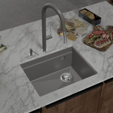 RIVELATO Мойка LINO 554-R 1-чаш 550*440 grigio metallizzatoato арт.LN-554-R grigio metallizzato