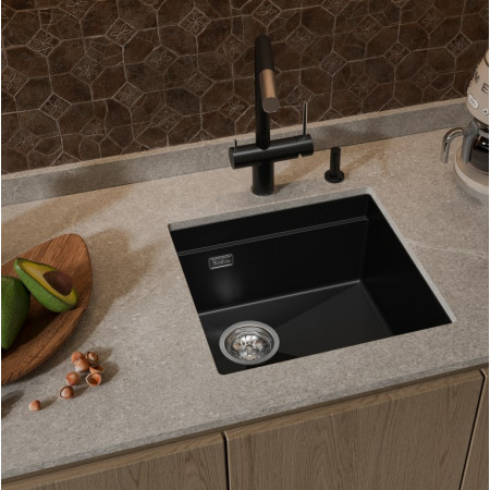 RIVELATO Мойка LINO 454-L 1-чаш 450*440 nero арт.LN-454-L nero
