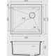 RIVELATO Мойка LINO 454-R 1-чаш 450*440 topazio арт.LN-454-R topazio