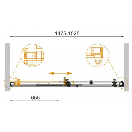Дверь в проём Cezares STYLUS-SOFT-BF-1-150-C-Cr Дверь в проём Cezares STYLUS-SOFT-BF-1-150-C-Cr