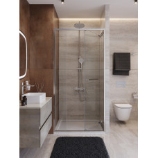 Душевая дверь Cezares LUX-B-FS-11-100-C-CR, 100х195, профиль хром, стекло прозрачное