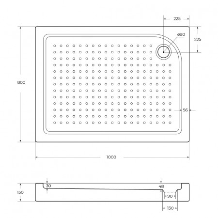 Акриловый поддон 100х80 правосторонний BelBagno TRAY-BB-AH-100/80-15-W-R с сифоном Акриловый поддон 100х80 правосторонний BelBagno TRAY-BB-AH-100/80-15-W-R с сифоном