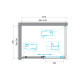 Душевой уголок BelBagno UNO-195-AH-1-100/80-C-Cr Душевой уголок BelBagno UNO-195-AH-1-100/80-C-Cr